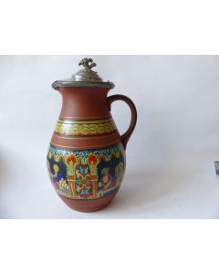 Pichet céramique - Thompson Broadhead pottery pitcher   fumeurs Turcs 