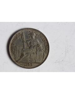 Pièce de monnaie 20 cent Indochine française 1930