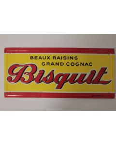 Plaque publicitaire Bisquit Grand cognac 1950
