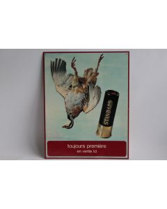 Plaque publicitaire Cartouches de Chasse Standard