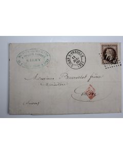 Pli marque postale France empire PD 30c établissement de Cirey 1869