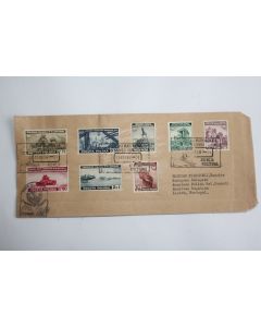 Pologne timbres d'exil série complète sur enveloppe 1941