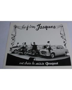 Publicité Les frères Jacques ont choisi la 403 Peugeot