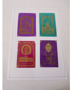 Quatre images religieuses en celluloïd