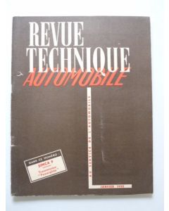 Revue Technique Automobile N°69 1952 Auto SIMCA 9