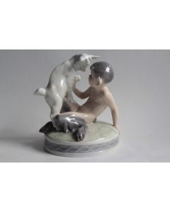 ROYAL COPENHAGEN Faune et chèvre 498 Christian Thomsen Danemark