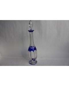 SAINT LOUIS Carafe à liqueur Joseph cristal overlay bleu Cobalt