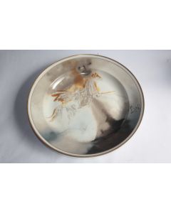 SALVADOR DALI Grand plat porcelaine Cheval ailé