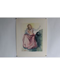 SALVADOR DALI Lithographie La divine comédie Béatrice