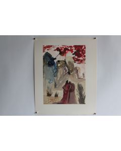 SALVADOR DALI Lithographie La divine comédie La divine forêt