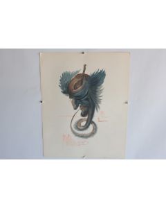 SALVADOR DALI Lithographie La divine comédie Le chérubin noir