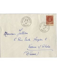 Timbre Faux De Gaulle sur lettre