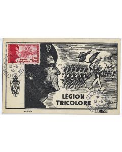 Deux cartes-maximum France n° 565/6 - Légion tricolore