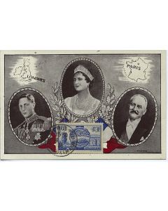 Carte-maximum France n° 400 Souverains Britanniques