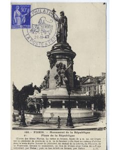 Carte-maximum France n° 368 - 90c type Paix