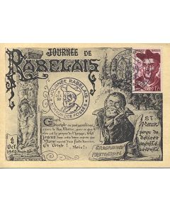 Carte-maximum France n° 866 - Rabelais