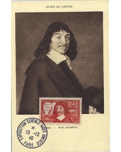 Carte-maximum France  n° 341 - René Descartes