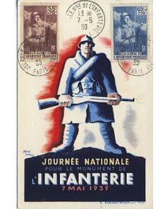 Carte-maximum France n° 386/387 - Infanterie
