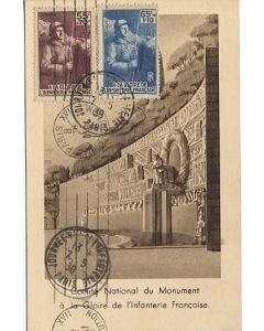Carte-maximum France n° 386/387 - Infanterie