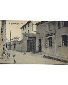 Carte postale France Bouthéon - Loire (42) - Rue de l'église