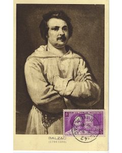 Carte-maximum France n° 438 - Honoré de Balzac