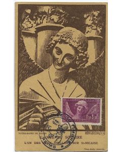 Carte-maximum France n° 256 Reims - L'ange au sourire