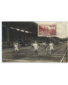 Carte-maximum France n° 346 - Arrivée du 100 m
