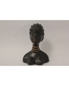 Sculpture céramique buste femme africaine