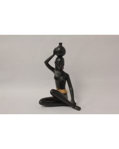 Sculpture céramique femme africaine Gmundner Keramik Autriche