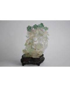 Sculpture quartz vert Chine Asie