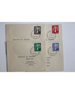 Série exposition nationale Suisse de Zurich Français 1939 Premier jour