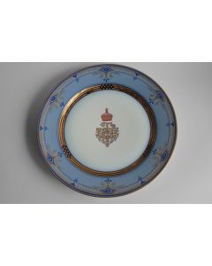 SEVRES Assiette porcelaine Prince héritier Frédéric de Prusse Allemagne 1856