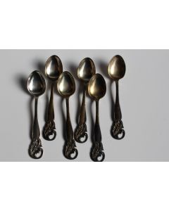 Six petites cuillères à moka Art déco design suédois