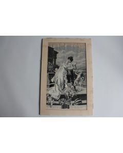 Soie tissée Les amoureux XIXe siècle