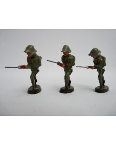 Soldat ELASTOLIN LINEOL ? Militaire Artillerie (x3)