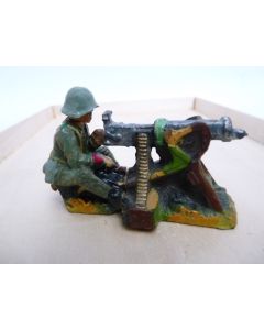 Soldat ELASTOLIN ou LINEOL ? Militaire Mitrailleuse Artillerie
