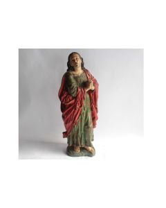 Statue Jésus Christ bois sculpté polychrome