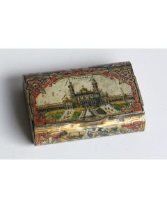 Tabatière tôle Exposition universelle Paris 1878 Trocadéro