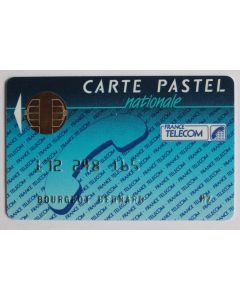 Télécarte à puce Bull France Carte Pastel nationale Démonstration