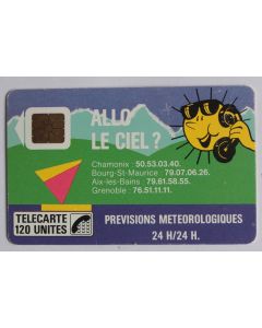 Télécarte à puce France Allo le ciel 120U 1988
