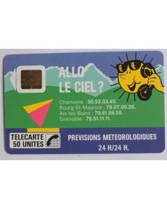 Télécarte à puce France Allo le ciel 50U 1988