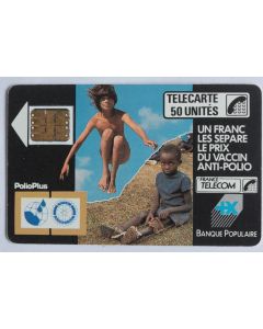 Télécarte à puce France Polio + 50U SC3 1988