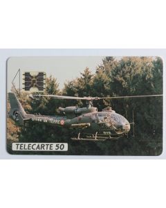 Télécarte à puce France Privée Hélicoptère Armée de Terre 1990