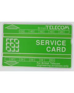 Télécarte de service Landis & Gyr Service Card 152K BTS004 Royaume-Uni