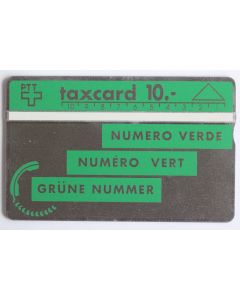 Télécarte L&G Numéro vert 004B vert clair Suisse 1990