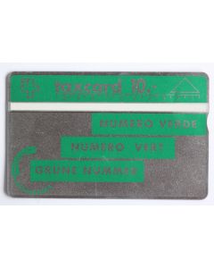 Télécarte L&G Numéro vert 101C vert foncé Suisse 1991