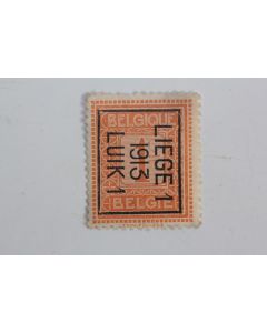 Timbre Belgique pré oblitéré liège 1c 1912-1913