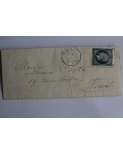 Timbre France Napoléon III second empire 20c 1855
