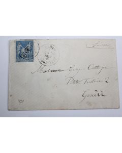 Timbre France type sage 1er édition 25 cts 1878