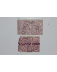 Timbres Colonie anglaise Queensland Victoria paire one shilling 1879-80